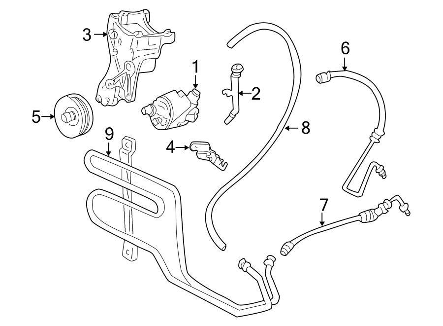 Diagram STEERING GEAR & LINKAGE. PUMP & HOSES. for your 2014 GMC Sierra 2500 HD 6.0L Vortec V8 CNG A/T 4WD WT Standard Cab Pickup Fleetside 