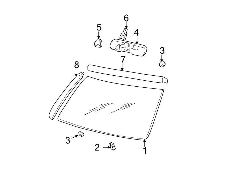 4WINDSHIELD. GLASS. REVEAL MOLDINGS.https://images.simplepart.com/images/parts/motor/fullsize/GF95200.png