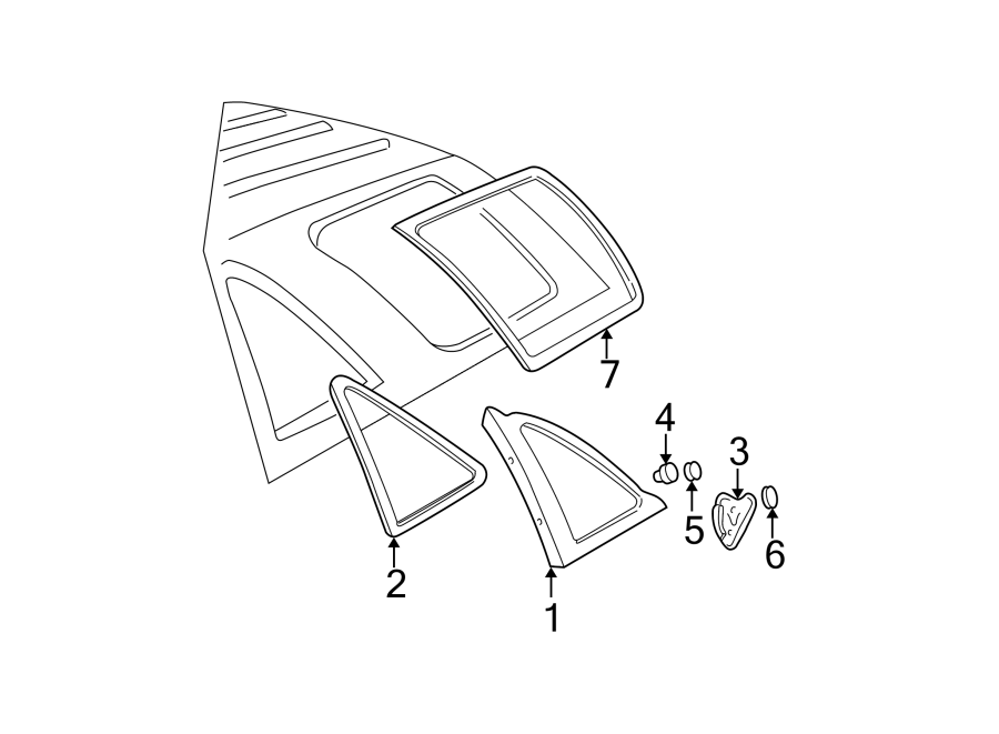 Diagram QUARTER PANEL. GLASS. for your 2016 Chevrolet Spark   