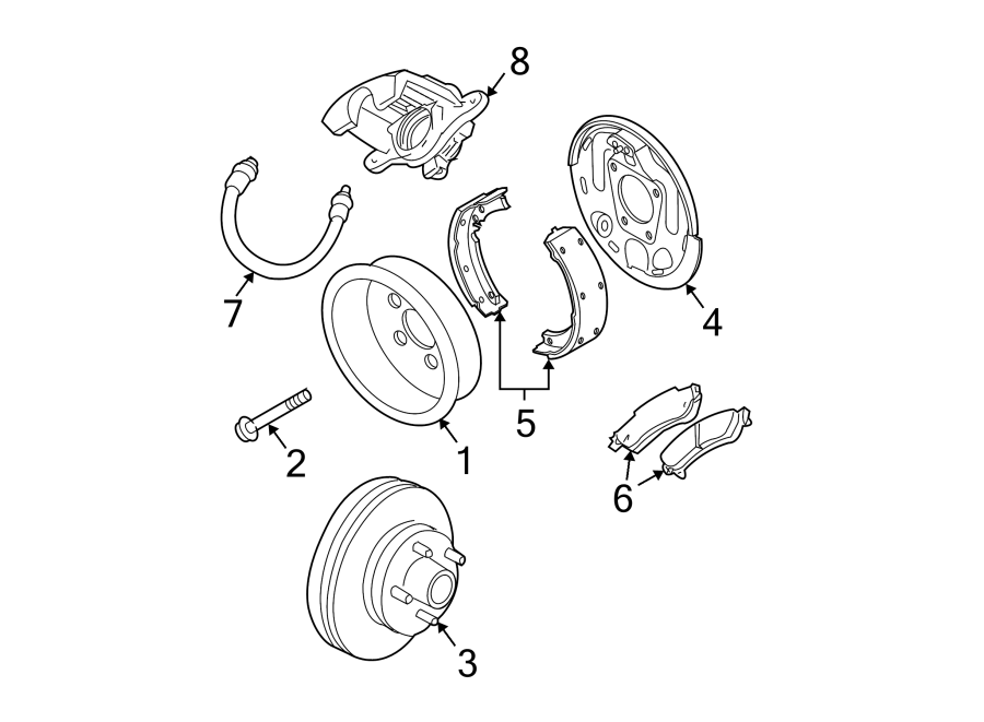 Diagram REAR SUSPENSION. BRAKE COMPONENTS. for your 1995 Chevrolet Camaro   