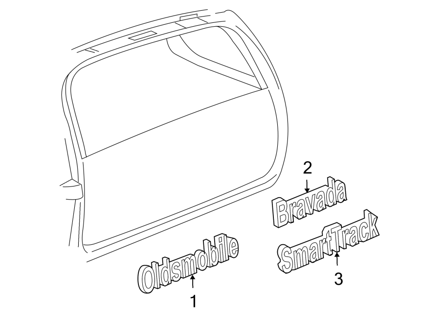 3TAIL GATE. EXTERIOR TRIM.https://images.simplepart.com/images/parts/motor/fullsize/GF95639.png