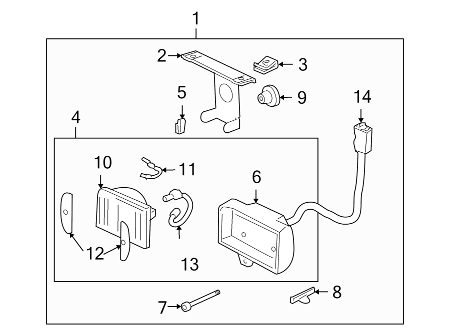 Diagram FRONT LAMPS. FOG LAMPS. for your 2003 GMC Sonoma SLS Extended Cab Pickup Fleetside  