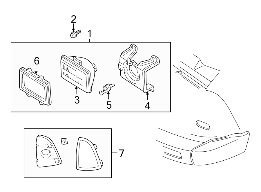 FRONT LAMPS. HEADLAMP COMPONENTS.