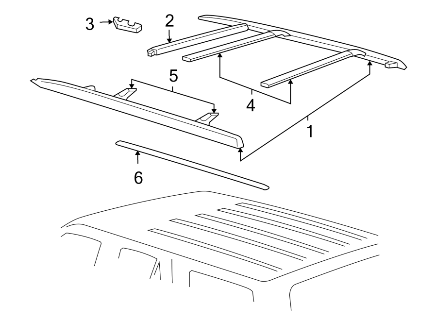 4ROOF. LUGGAGE CARRIER.https://images.simplepart.com/images/parts/motor/fullsize/GF95752.png