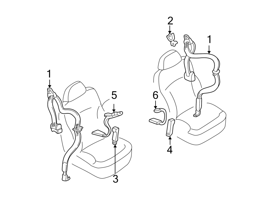 RESTRAINT SYSTEMS. FRONT SEAT BELTS.