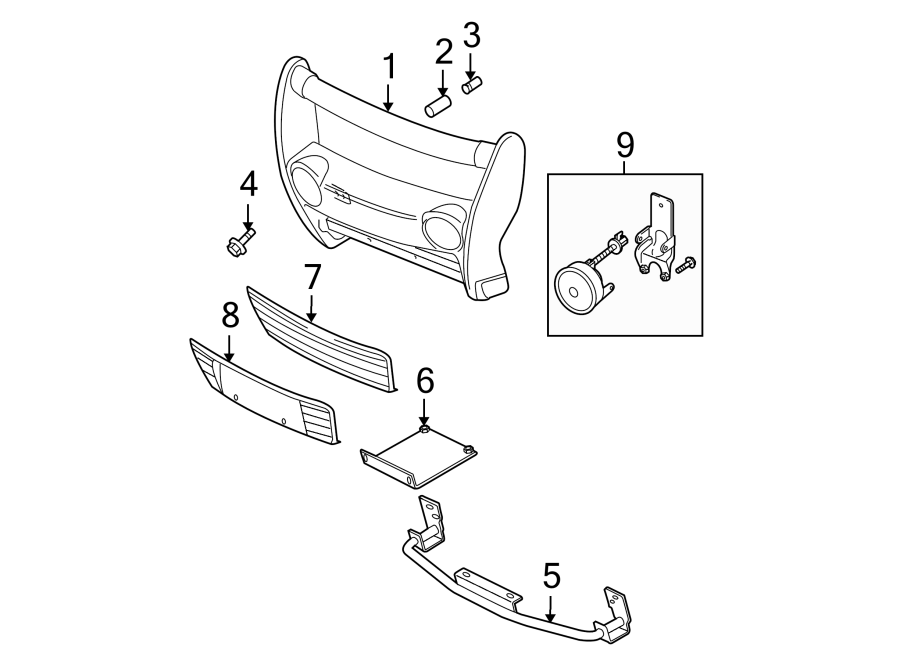 Diagram FRONT BUMPER. EXTERIOR TRIM. for your 2002 Buick Century   