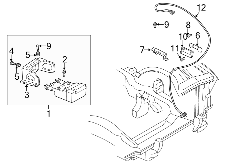 Diagram Abs components. for your Chevrolet