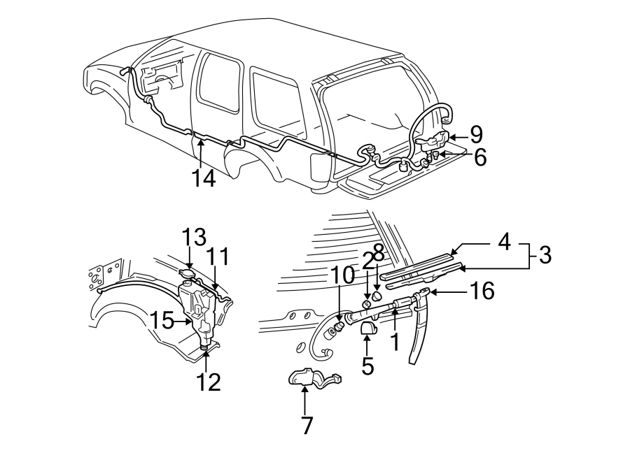 Diagram LIFT GATE. REAR WIPER COMPONENTS. for your 2020 Chevrolet Spark 1.4L Ecotec CVT LT Hatchback 