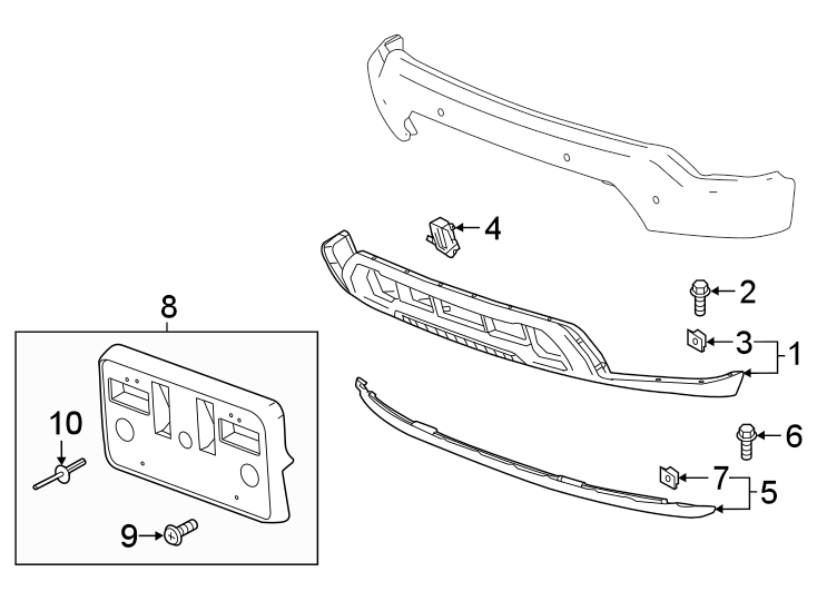 4FRONT BUMPER. BUMPER & COMPONENTS.https://images.simplepart.com/images/parts/motor/fullsize/GG19012.png