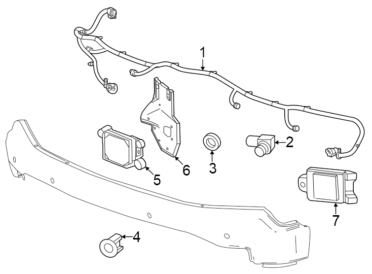 5Front bumper. Electrical components.https://images.simplepart.com/images/parts/motor/fullsize/GG19018.png