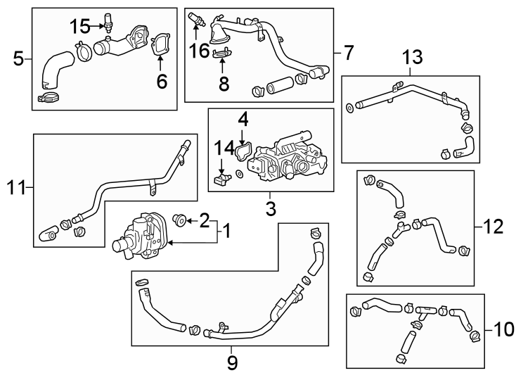 Diagram WATER PUMP. for your 2013 Chevrolet Equinox   