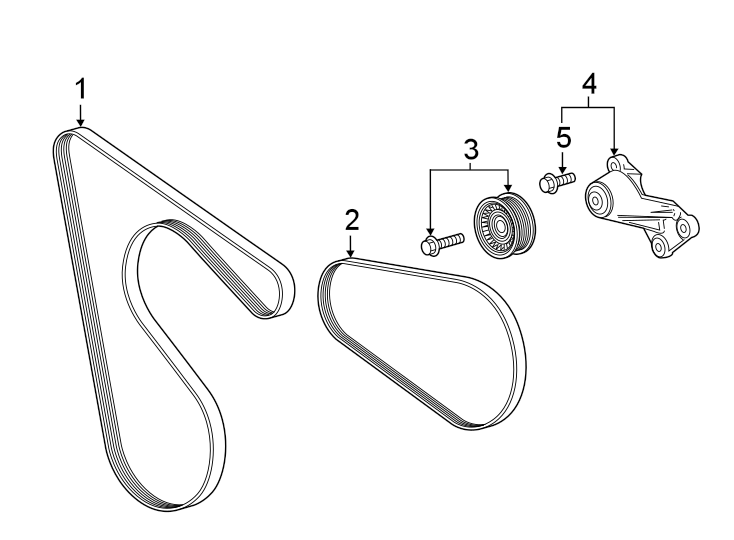 Diagram BELTS & PULLEYS. for your 2021 Chevrolet Silverado 3500 HD LT Cab & Chassis Fleetside  