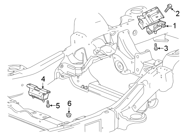 Diagram ENGINE & TRANS MOUNTING. for your 2018 Chevrolet Spark  ACTIV Hatchback 