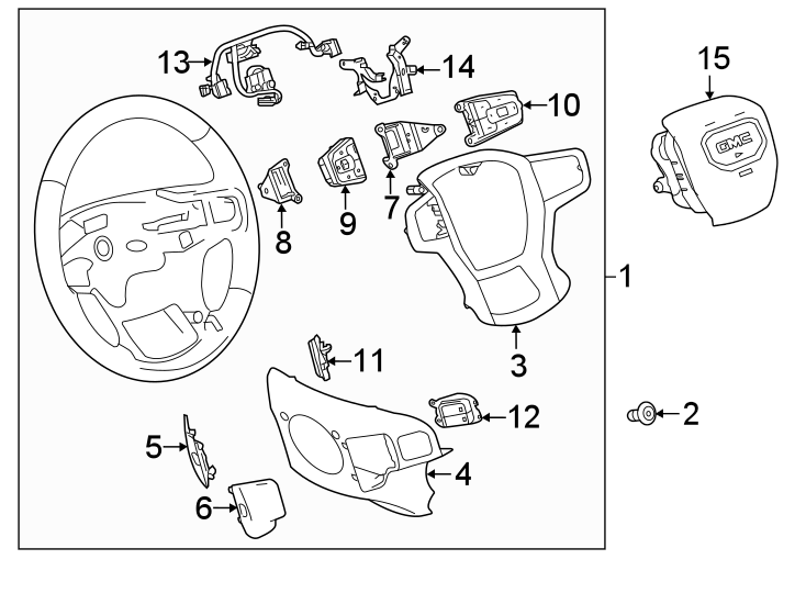 Diagram STEERING WHEEL & TRIM. for your 2021 Chevrolet Camaro   