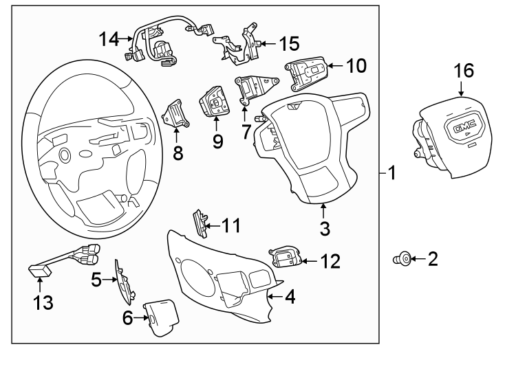 Diagram STEERING WHEEL & TRIM. for your Chevrolet