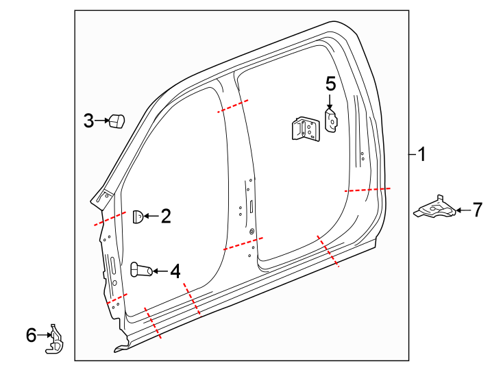 Diagram UNISIDE. for your 2021 GMC Sierra 2500 HD 6.6L Duramax V8 DIESEL A/T RWD SLE Extended Cab Pickup Fleetside 