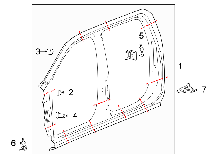 Diagram UNISIDE. for your 2021 GMC Sierra 2500 HD 6.6L Duramax V8 DIESEL A/T RWD Base Extended Cab Pickup Fleetside 