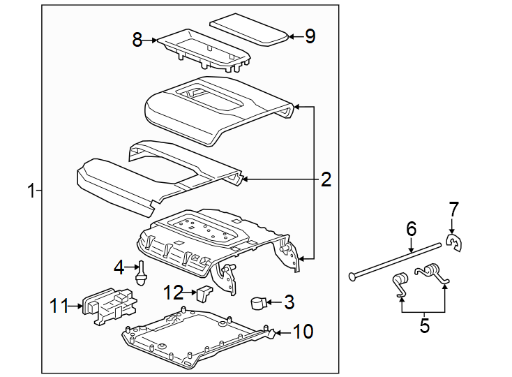 6ALL. Armrest. AT4X. Denali Ultimate. Elevation. Gideon. Sle. Slt. W/LEATHER. W/O leather.https://images.simplepart.com/images/parts/motor/fullsize/GG19704.png