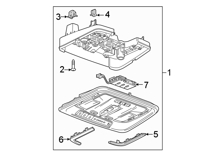 Diagram OVERHEAD CONSOLE. for your 2018 Chevrolet Spark  LS Hatchback 