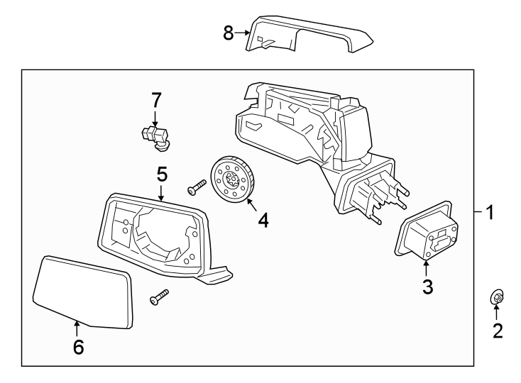 Diagram FRONT DOOR. OUTSIDE MIRRORS. for your 2006 GMC Sierra 3500 8.1L Vortec V8 M/T RWD WT Standard Cab Pickup 