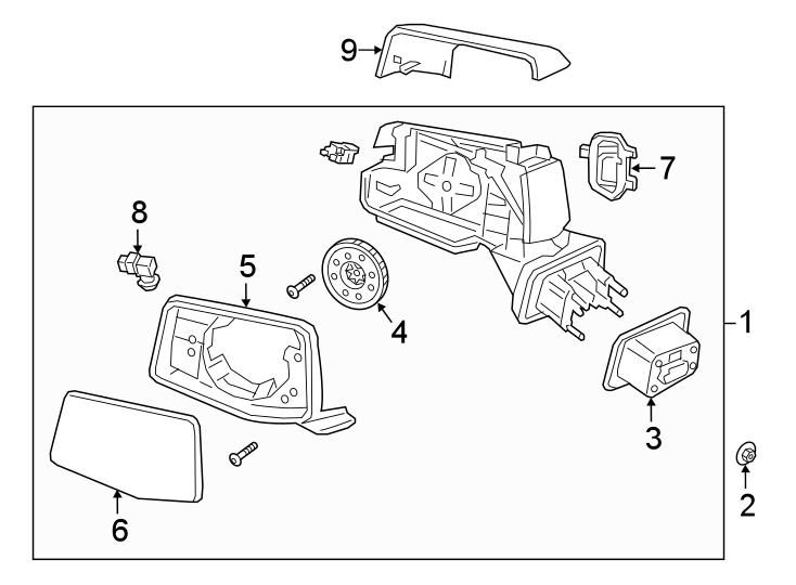 Diagram FRONT DOOR. OUTSIDE MIRRORS. for your Chevrolet