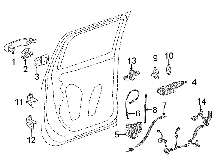 Diagram REAR DOOR. LOCK & HARDWARE. for your Buick Century  