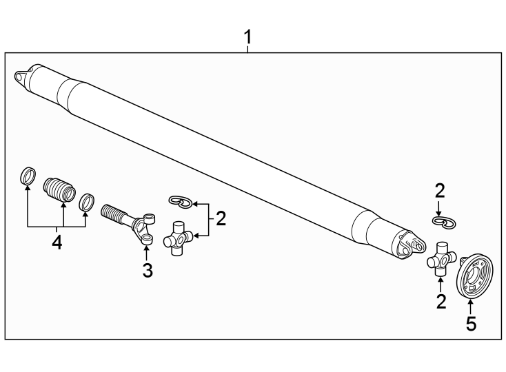 Diagram REAR SUSPENSION. DRIVE SHAFT. for your 2021 Chevrolet Tahoe  Premier Sport Utility 5.3L EcoTec3 V8 A/T RWD 