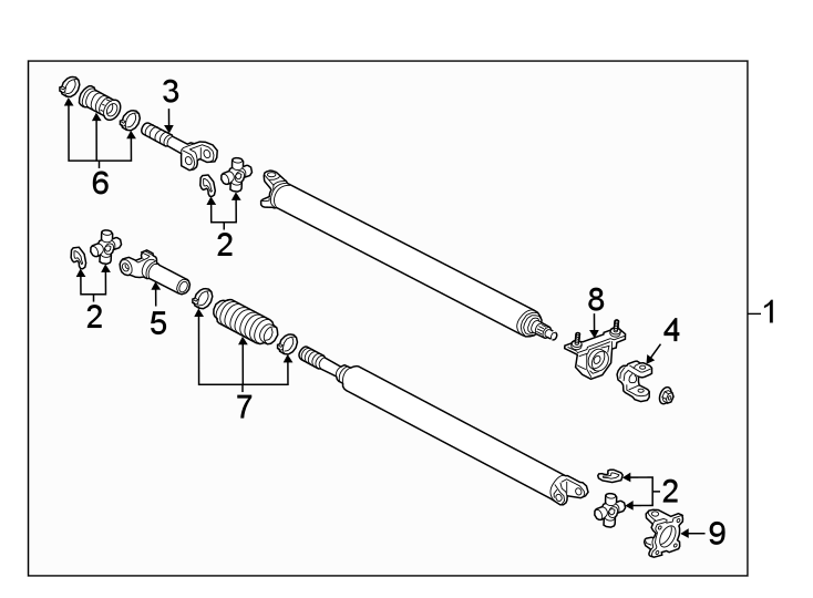 Diagram REAR SUSPENSION. DRIVE SHAFT. for your 2009 Chevrolet Silverado   