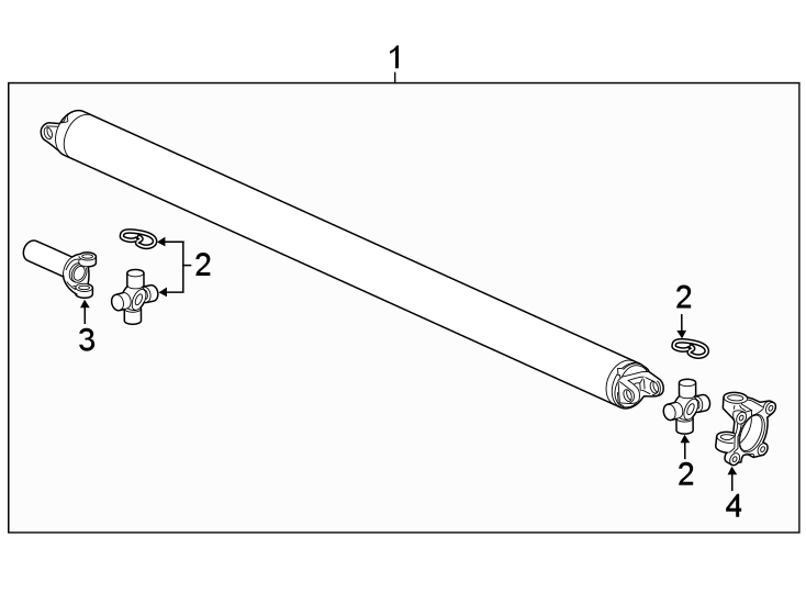 Diagram REAR SUSPENSION. DRIVE SHAFT. for your 2024 Chevrolet Silverado 3500 HD WT Cab & Chassis 6.6L Duramax V8 DIESEL A/T RWD 