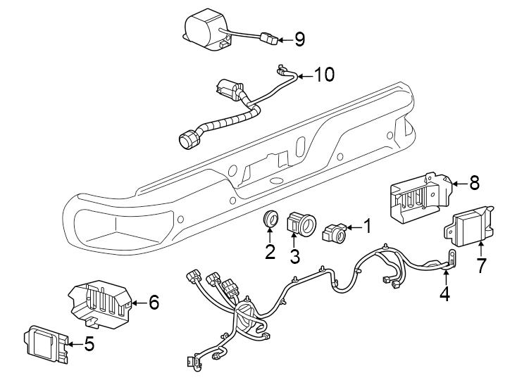 Diagram Rear bumper. Electrical components. for your 2013 Geo