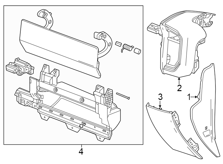 1Instrument panel components.https://images.simplepart.com/images/parts/motor/fullsize/GG19842.png