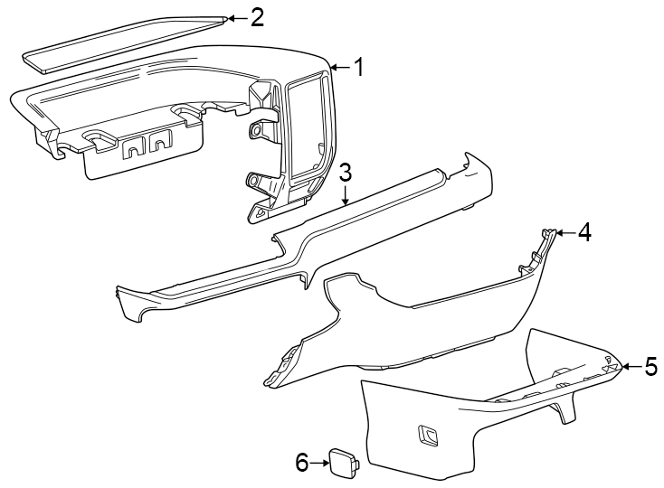 Diagram Instrument panel components. for your 2016 GMC Sierra 2500 HD 6.0L Vortec V8 CNG A/T 4WD SLT Extended Cab Pickup Fleetside 