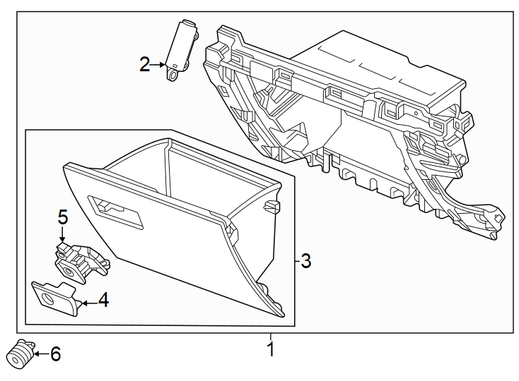 1Instrument panel. Glove box.https://images.simplepart.com/images/parts/motor/fullsize/GG19847.png