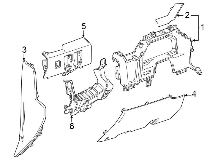 Diagram Instrument panel components. for your 2005 Chevrolet Avalanche 1500   