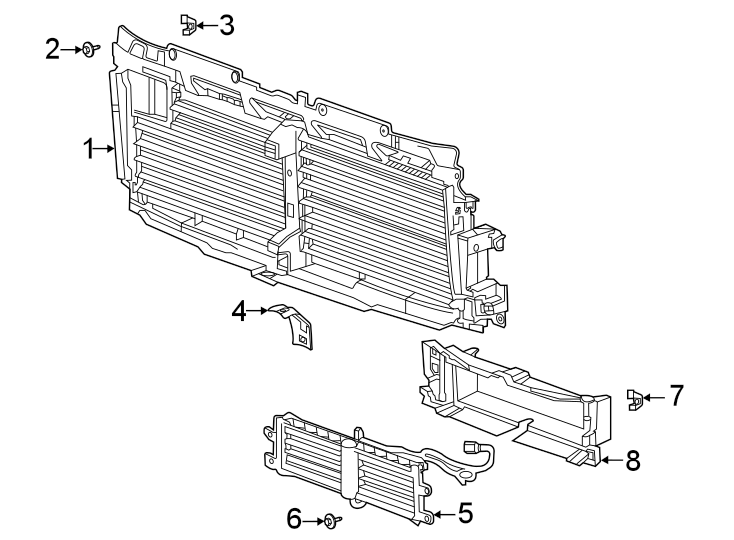 Diagram Front panels. for your 2021 Chevrolet Bolt EV   