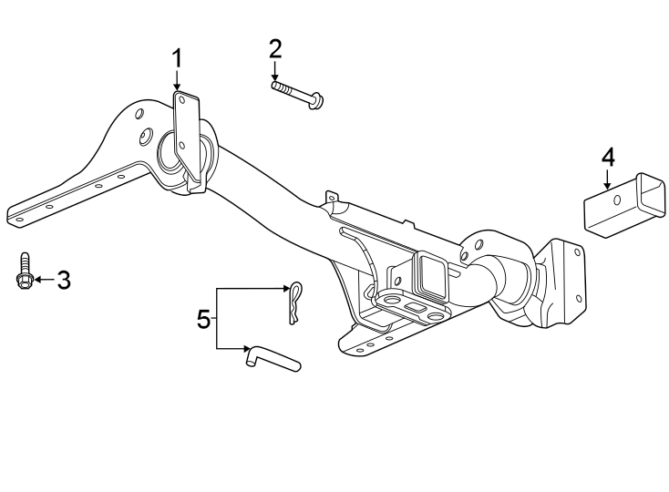 Diagram Frame. Trailer hitch components. for your 2013 Chevrolet Silverado 1500 LTZ Extended Cab Pickup  