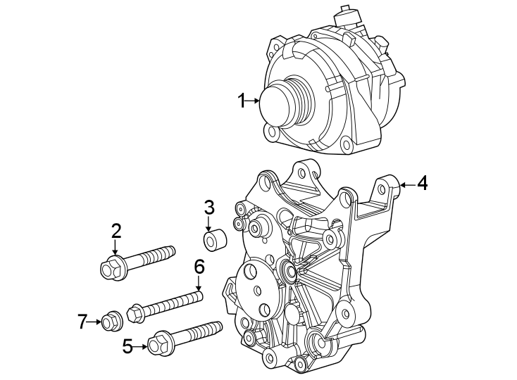 Diagram Alternator. for your 2019 GMC Sierra 2500 HD 6.0L Vortec V8 FLEX A/T 4WD SLT Extended Cab Pickup Fleetside 