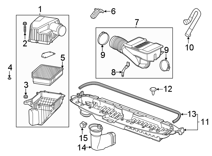 Diagram Air intake. for your 2020 Chevrolet Spark   