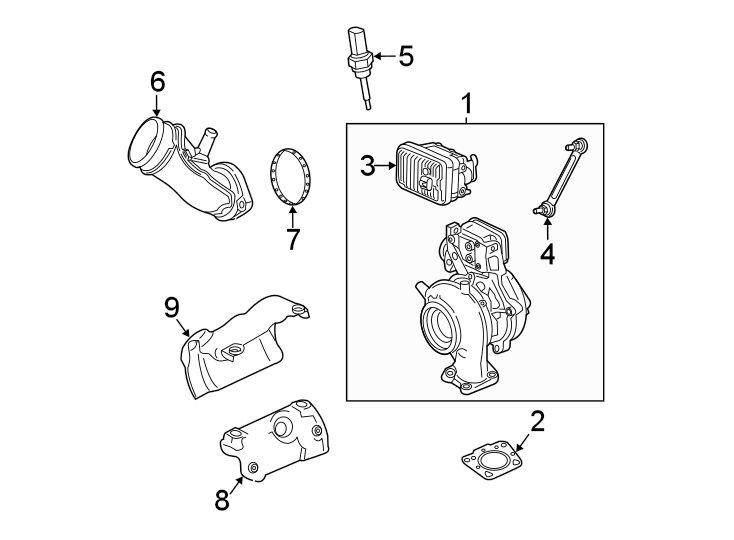 5Turbocharger & components.https://images.simplepart.com/images/parts/motor/fullsize/GG20158.png