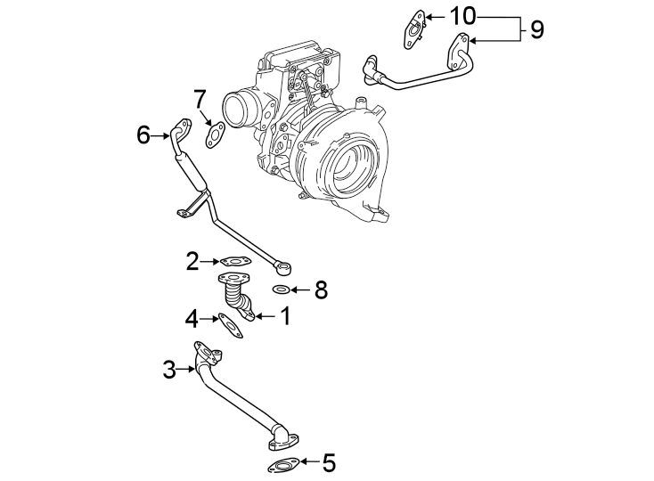 Diagram Turbocharger & components. for your 2013 Chevrolet Equinox   