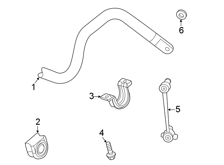 Diagram Front suspension. Stabilizer bar & components. for your 2016 GMC Sierra 2500 HD 6.6L Duramax V8 DIESEL A/T 4WD Base Extended Cab Pickup Fleetside 