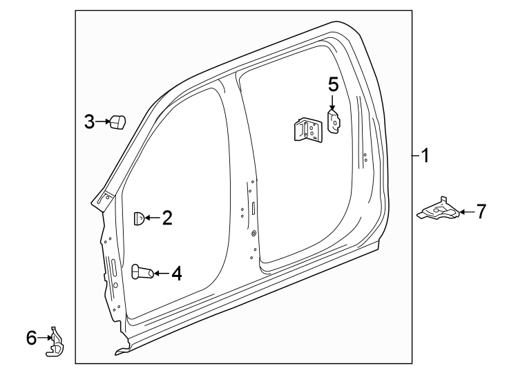 Diagram Uniside. for your 2021 GMC Sierra 2500 HD 6.6L Duramax V8 DIESEL A/T RWD SLE Extended Cab Pickup Fleetside 