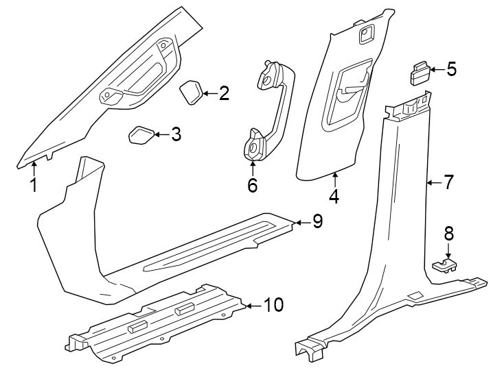 Diagram Interior trim. for your 2005 Chevrolet Colorado   