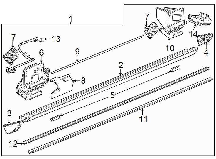 Diagram Running board. for your GMC Sierra 2500 HD  