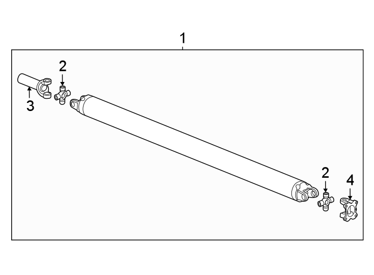 Diagram Rear suspension. Drive shaft. for your 2020 Chevrolet Silverado 1500 RST Crew Cab Pickup Fleetside  