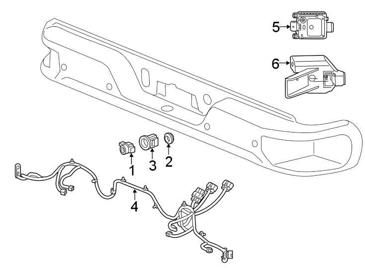 Diagram Rear bumper. Electrical components. for your 1995 Buick Century   