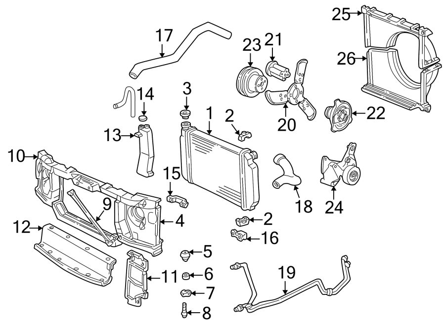 Diagram COOLING FAN. for your 2001 Chevrolet Blazer LT Sport Utility 4.3L Vortec V6 A/T 4WD 