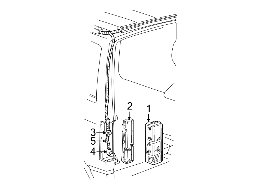 Diagram REAR LAMPS. TAIL LAMPS. for your 2006 GMC Sierra 2500 HD 6.6L Duramax V8 DIESEL M/T 4WD SLT Extended Cab Pickup 