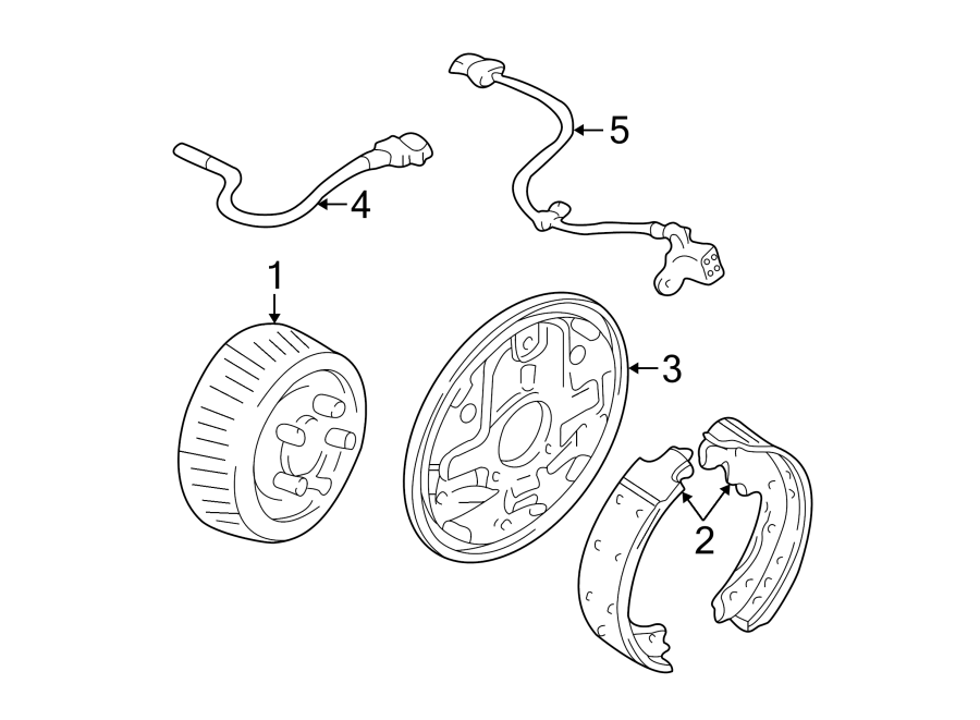 Diagram REAR SUSPENSION. BRAKE COMPONENTS. for your 2003 GMC Sonoma SL Standard Cab Pickup Stepside 2.2L Vortec A/T RWD 