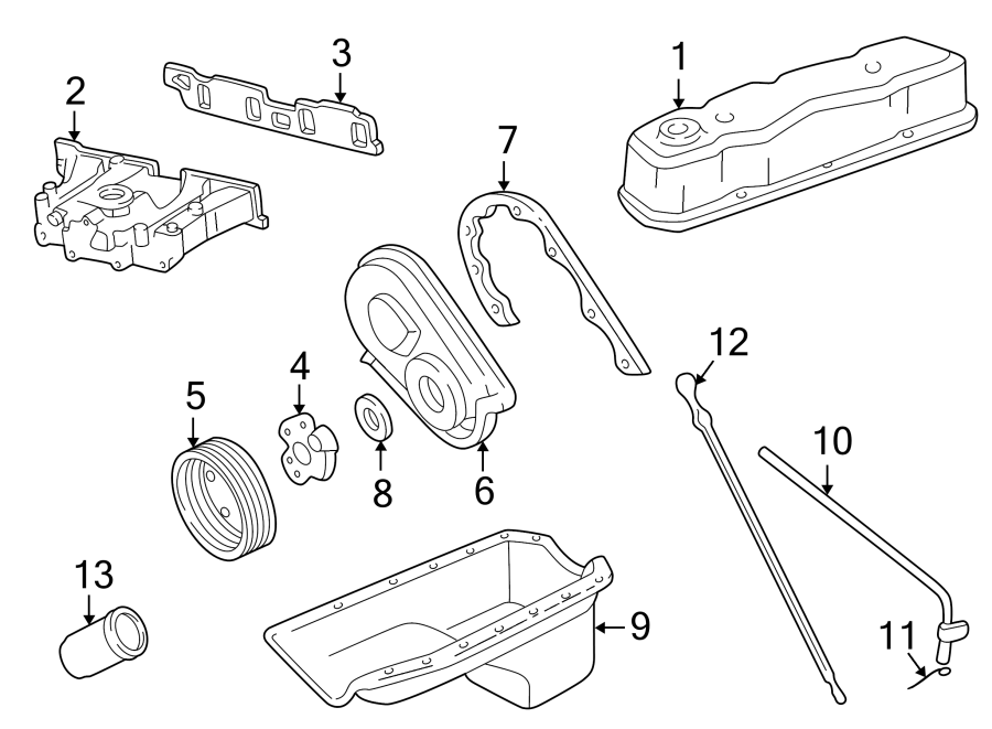 Diagram ENGINE PARTS. for your 2018 Cadillac ATS   